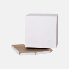 Коробка для торта 350*350*350 мм Хром-эрзац Белый